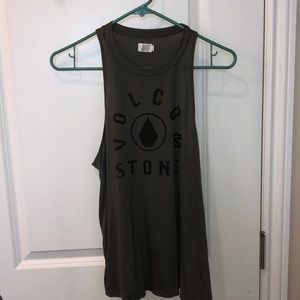 ♦️ Green Volcom Stone tank top ♦️